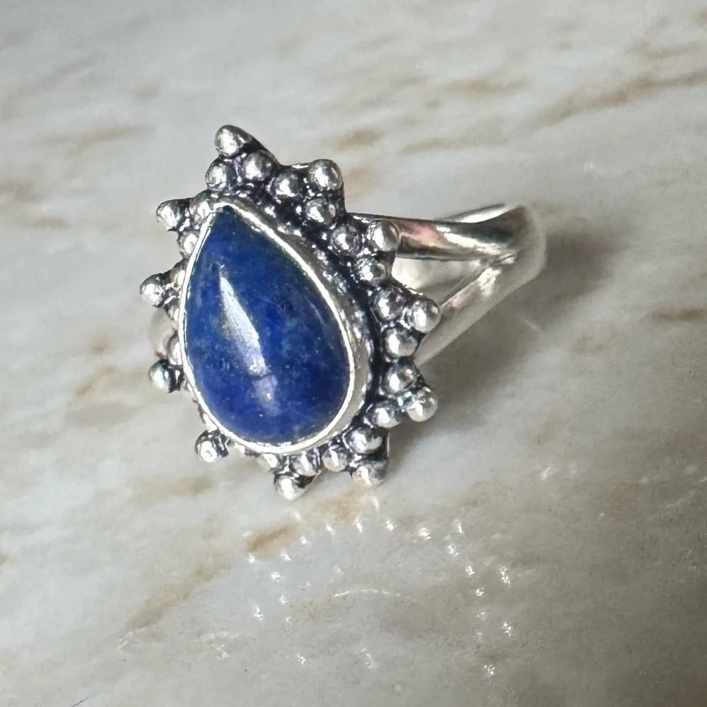 NWOT Sundance Inky Harbor Ring, Lapis Lazuli, Sterling Silver